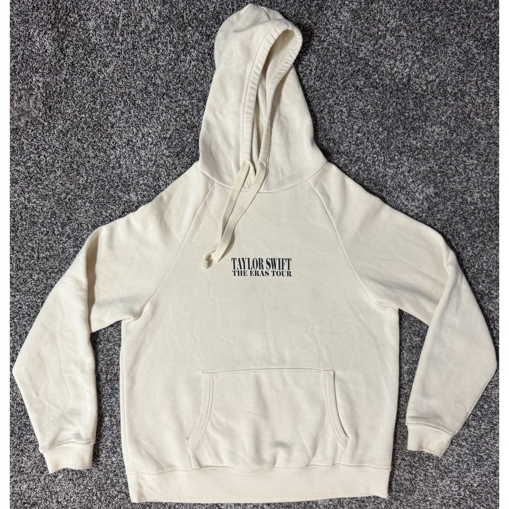 NEW Taylor Swift The Eras Tour Cream Hoodie Sweatshirt NWOT Size Medium Ivory